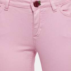 Pre Owned Dolce & Gabbana Pink Denim Pretty Fit Jeans S Waist 25"