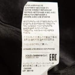 Pre Owned Dolce & Gabbana Gold Sequin Toggle Up Blazer M