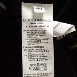 Pre Owned Dolce & Gabbana Gold Sequin Toggle Up Blazer M