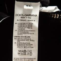 Pre Owned Dolce & Gabbana Gold Sequin Toggle Up Blazer M