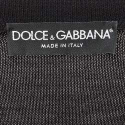 مملوكة مسبقًا Dolce & Gabbana Black Floral Embroidered Wool Sweater M