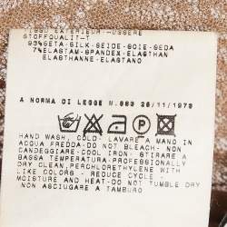 Pre Owned توب دولتشي أند غابانا دانتيل بني ياقة حرف V مقاس صغير