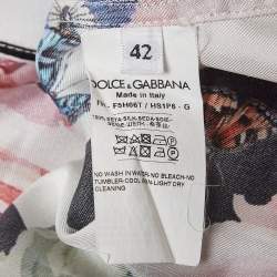 Dolce & Gabbana Multicolor Printed Silk Pajama Shirt Set M