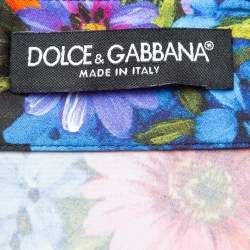 Pre Owned Dolce & Gabbana Multicolor Meadow Print Satin Shirt L