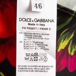 Pre Owned Dolce & Gabbana Multicolor Meadow Print Satin Shirt L