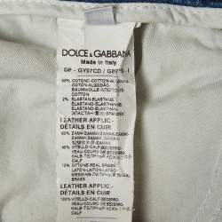 Pre Owned Dolce & Gabbana Blue Distressed Denim Jeans M Waist 30"