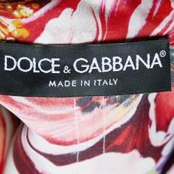 Dolce & Gabbana Multicolor Floral Print Silk Blend Trench Coat S