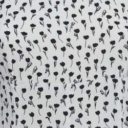 Pre Owned Dolce & Gabbana White Floral Print Crepe Mini Dress S