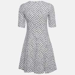 Pre Owned Dolce & Gabbana White Floral Print Crepe Mini Dress S