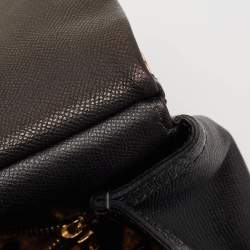 Pre Owned Dolce & Gabbana Black Leather Large Miss Sicily Top Handle Bag