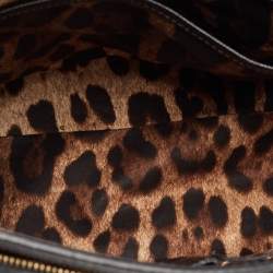 Pre Owned Dolce & Gabbana Black Leather Large Miss Sicily Top Handle Bag