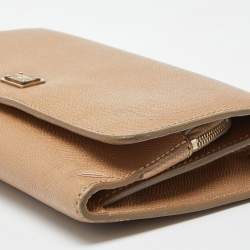 Pre Owned Dolce & Gabbana Beige Leather Flap Crossbody Bag
