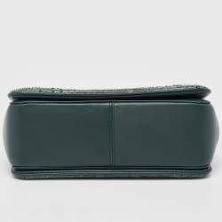 Pre Owned Dolce & Gabbana Green Python Miss Margarita Shoulder Bag