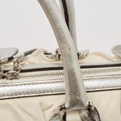 Dolce & Gabbana White Leather Miss Rouche Shoulder Bag