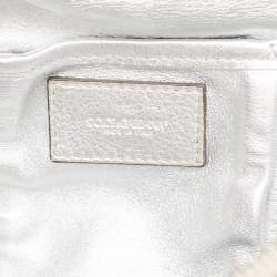 Dolce & Gabbana White Leather Miss Rouche Shoulder Bag