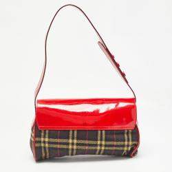 Pre Owned Dolce & Gabbana Multicolor Wool and Patent Leather Shoulder Bag