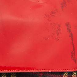 Pre Owned Dolce & Gabbana Multicolor Wool and Patent Leather Shoulder Bag