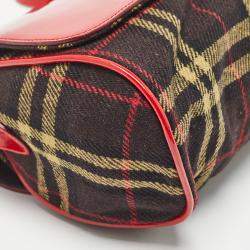 Pre Owned Dolce & Gabbana Multicolor Wool and Patent Leather Shoulder Bag