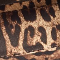 Pre Owned Dolce & Gabbana Black Lizard Embossed Leather Medium Miss Monica Top Handle Bag