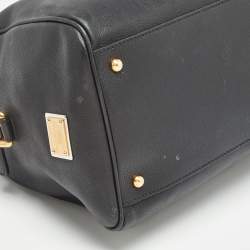 Pre Owned Dolce & Gabbana Black Leather Miss Sicily Boston Bag