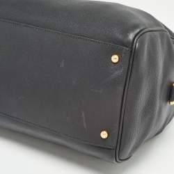 Pre Owned Dolce & Gabbana Black Leather Miss Sicily Boston Bag