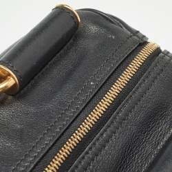 Pre Owned Dolce & Gabbana Black Leather Miss Sicily Boston Bag
