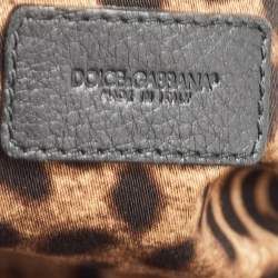 Pre Owned Dolce & Gabbana Black Leather Miss Sicily Boston Bag