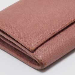Dolce & Gabbana Dusty Pink Leather Flap Continental Wallet