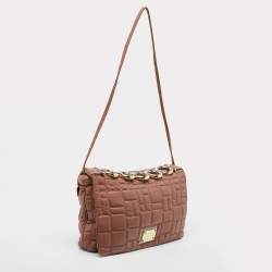 Dolce & Gabbana Old Rose Quilted Leather Miss Deco Shoulder Bag