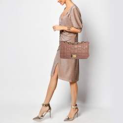 Dolce & Gabbana Old Rose Quilted Leather Miss Deco Shoulder Bag