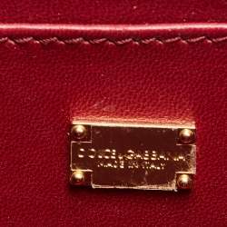 Pre Owned Dolce & Gabbana Black Lizard Embossed Leather Medium Lucia Shoulder Bag