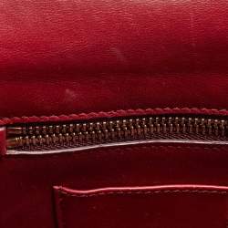 Pre Owned Dolce & Gabbana Black Lizard Embossed Leather Medium Lucia Shoulder Bag