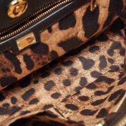 Dolce & Gabbana Tri Color Python and Leather Medium Sicily Double Zip Tote