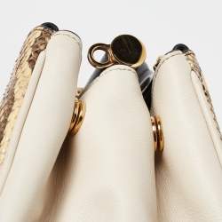Dolce & Gabbana Tri Color Python and Leather Medium Sicily Double Zip Tote