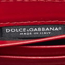 Dolce & Gabbana Red Leather Mini Devotion Crossbody Bag