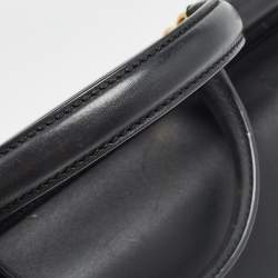 Pre Owned Dolce & Gabbana Black Leather Large Miss Sicily 58 Top Handle Bag