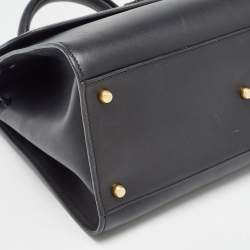 Pre Owned Dolce & Gabbana Black Leather Large Miss Sicily 58 Top Handle Bag