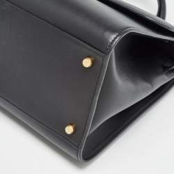 Pre Owned Dolce & Gabbana Black Leather Large Miss Sicily 58 Top Handle Bag