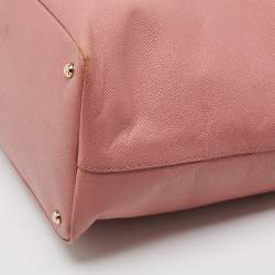 Pre Owned Dolce & Gabbana Old Rose Leather Miss Alma Tote