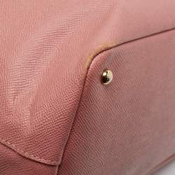 Pre Owned Dolce & Gabbana Old Rose Leather Miss Alma Tote