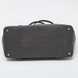 Pre Owned Dolce & Gabbana Dark Grey Leather Miss Escape Zip Tote