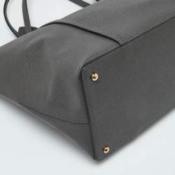 Pre Owned Dolce & Gabbana Dark Grey Leather Miss Escape Zip Tote