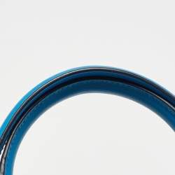 Pre Owned Dolce & Gabbana Blue Leather Medium Miss Sicily 58 Top Handle Bag