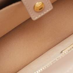 Pre Owned Dolce & Gabbana Beige Leather DG Logo Crossbody Bag