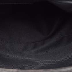 Pre Owned Dolce & Gabbana Black/Brown Leopard Print Coated Canvas and Leather Large Miss Sicily Top Handle Bag 