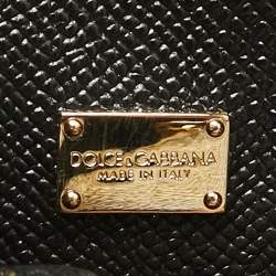Dolce & Gabbana Black Leather Miss Sicily Shopper Tote