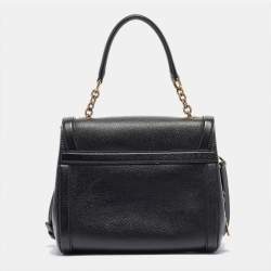 Pre Owned Dolce & Gabbana Black Leather Padlock Top Handle Bag