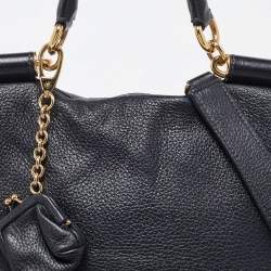 Pre Owned Dolce & Gabbana Black Leather Large Miss Sicily Top Handle Bag