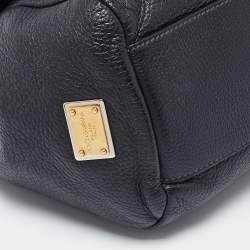 Pre Owned Dolce & Gabbana Black Leather Large Miss Sicily Top Handle Bag