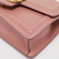 Pre Owned Dolce & Gabbana Old Rose Leather DG Amore Shoulder Bag